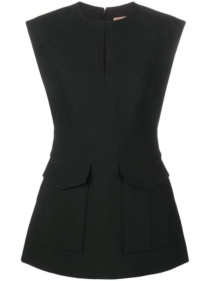 Burberry Sleeveless Textured Blouse - Black