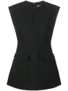 Burberry Sleeveless Textured Blouse - Black