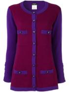 Chanel Pre-owned Cashmere Elongated Cardigan - Purple