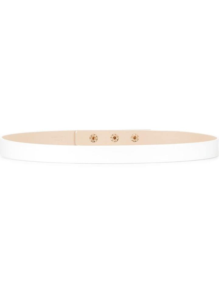Paule Ka Classic Waist Belt - White