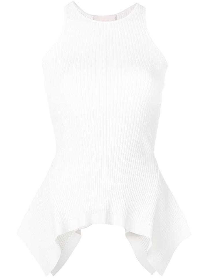 Cinq A Sept Ruffled Hem Vest - White