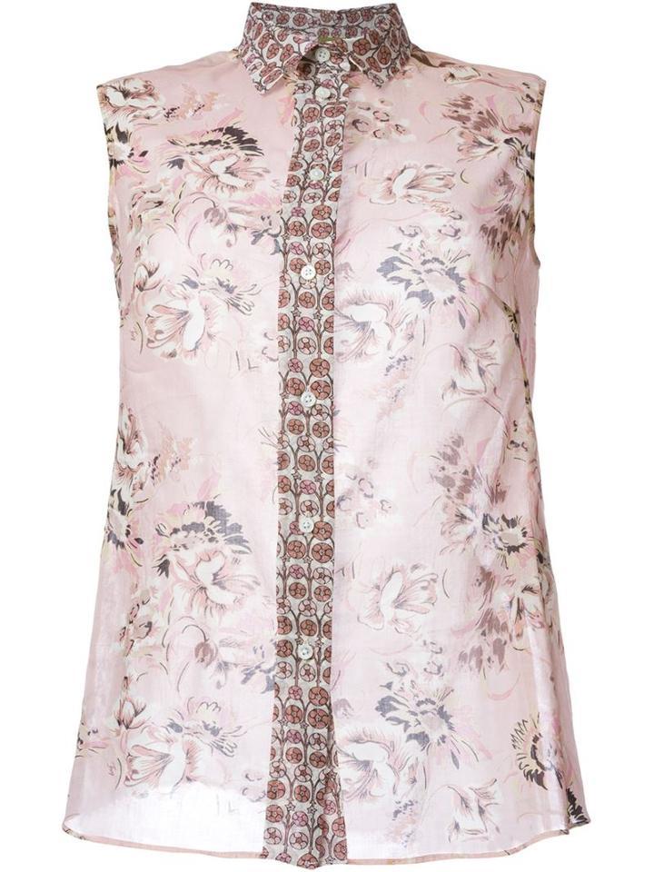 Fay Floral Print Sleeveless Shirt