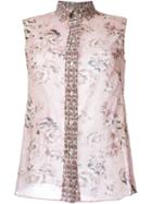 Fay Floral Print Sleeveless Shirt
