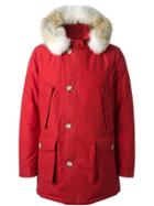 Woolrich Short Hooded Padded Coat - Red