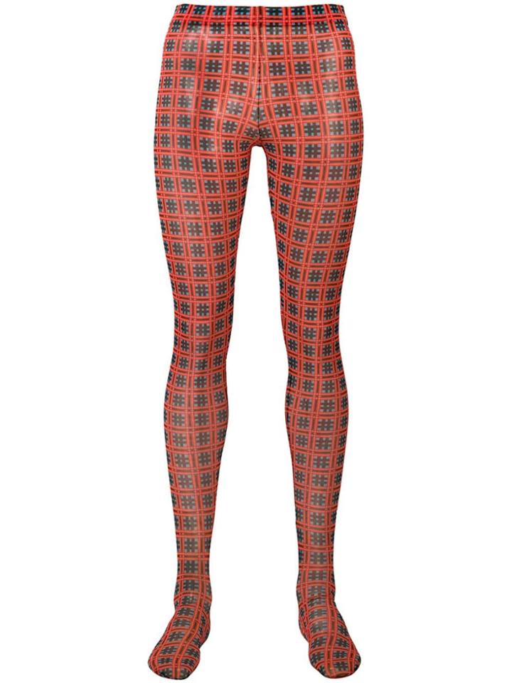Versace Printed Leggings - Red