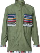 Htc Hollywood Trading Company Aztec Details Cargo Jacket - Green
