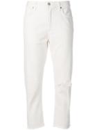 Citizens Of Humanity Distressed Cropped Jeans - White