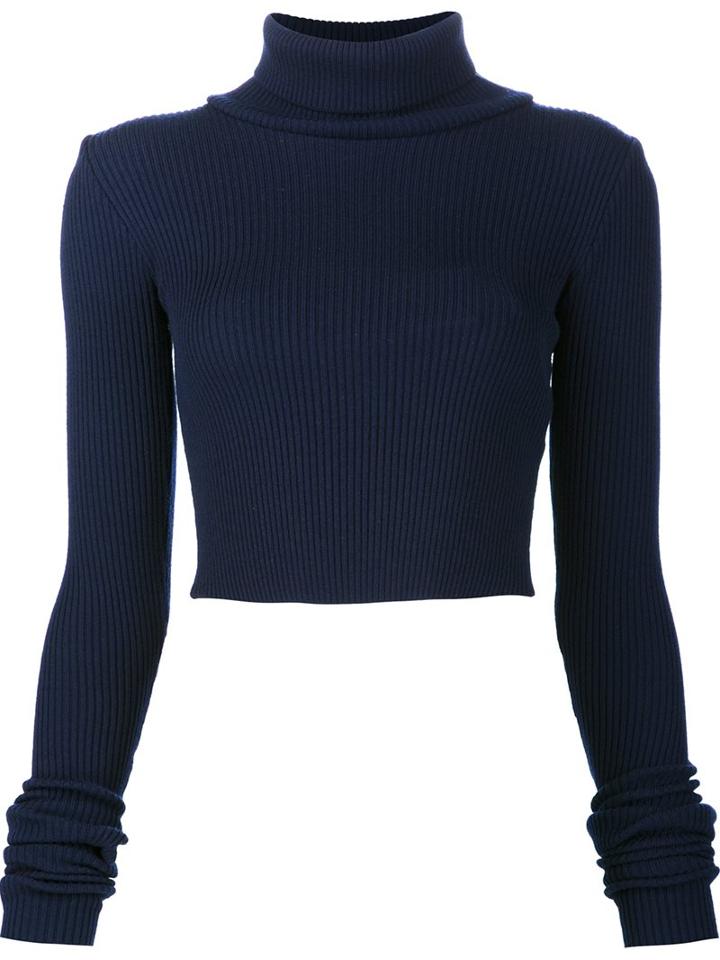 Jacquemus 'la Maille' Roll Neck Jumper, Women's, Size: 38, Blue, Wool