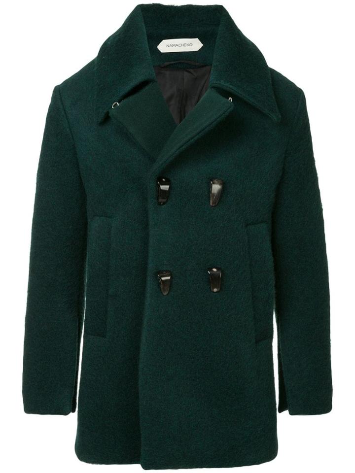 Namacheko Double Breasted Peacoat - Green