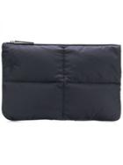Jil Sander Quilted Medium Pouch - Blue