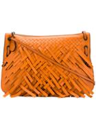 Bottega Veneta Palio Intrecciato Shoulder Bag - Orange