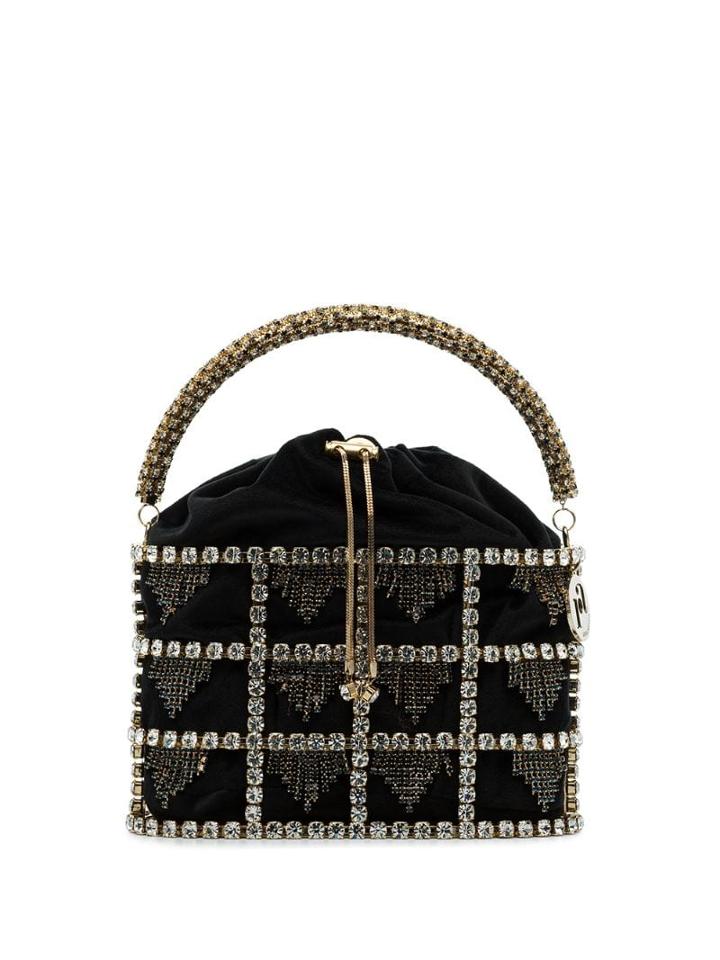 Rosantica Minerva Crystal-embellished Mini Bag - Black