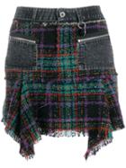 Diesel Asymmetric Tweed Skirt - Black