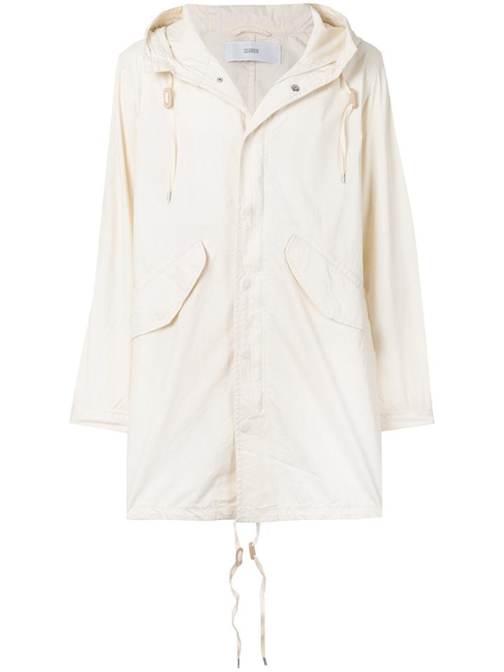 Closed Hooded Lightweight Coat - Nude & Neutrals