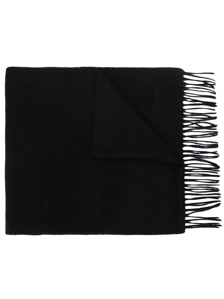 Mulberry Solid Scarf - Black