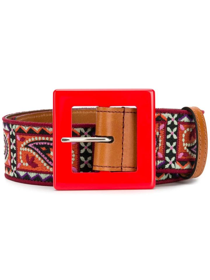 Etro Embroidered Paisley Belt - Multicolour