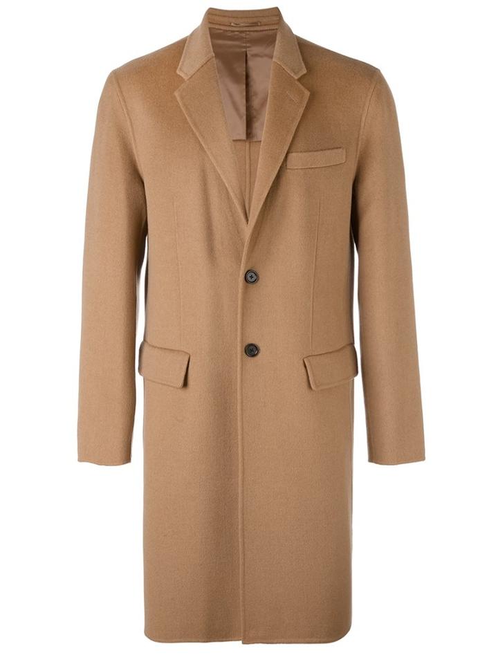 Joseph Single Breasted Coat, Men's, Size: 50, Brown, Polyester/viscose/cashmere/wool
