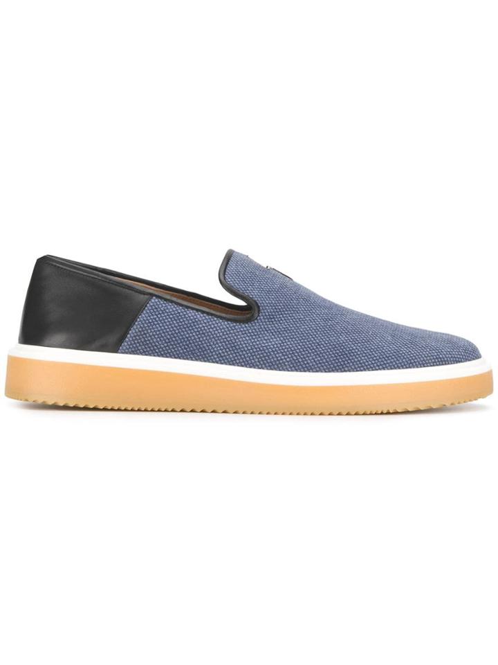 Giuseppe Zanotti Design Denim Slip-on Trainers - Blue