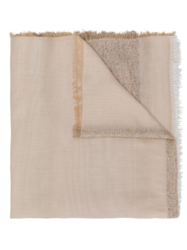 Lorena Antoniazzi Beige Paillettes Scarf - Neutrals