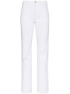 A Plan Application Mid Rise Straight Leg Jeans - White
