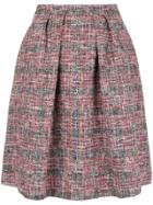 Ps By Paul Smith Flared Tweed Skirt