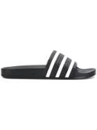 Adidas Woven Adilette Slider Sandals - Black