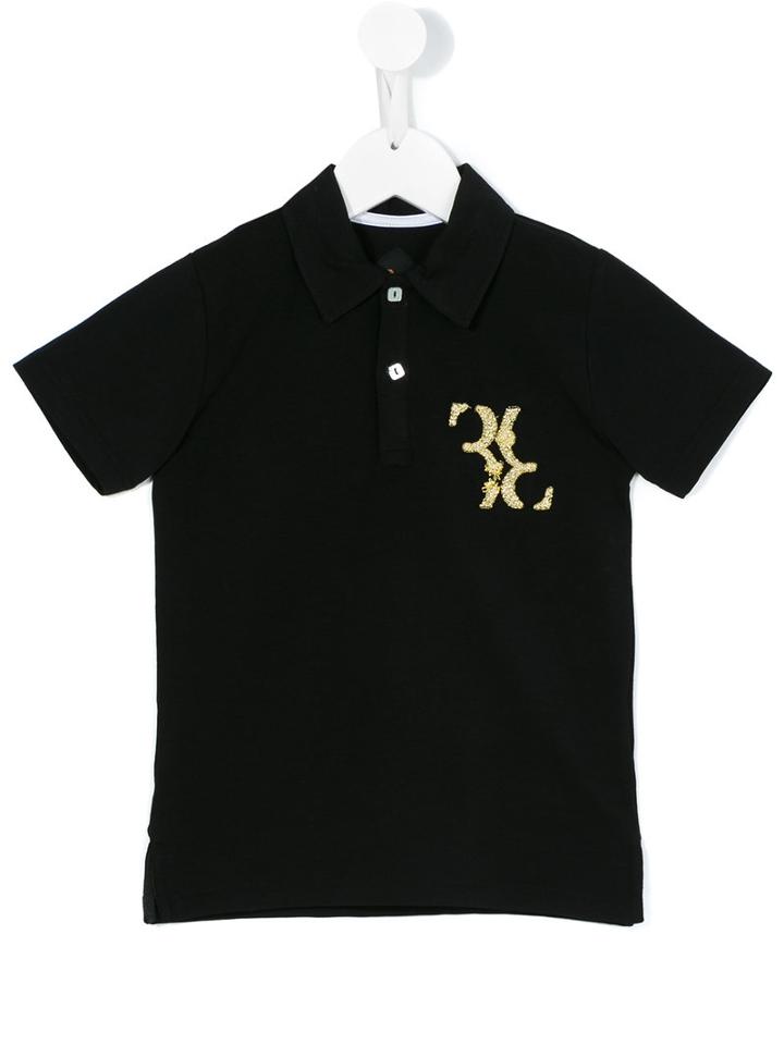 Billionaire Kids - Embroidered Polo Shirt - Kids - Cotton/spandex/elastane - 3 Yrs, Toddler Boy's, Black