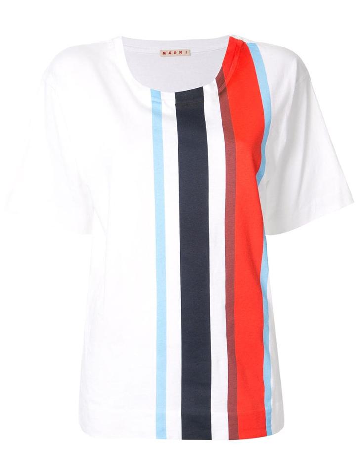 Marni Striped Short-sleeve T-shirt - White
