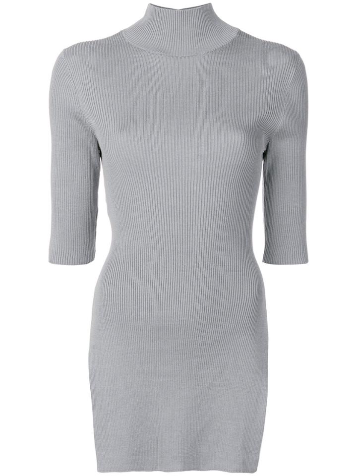 Erika Cavallini Asymmetric Open Back Top - Grey