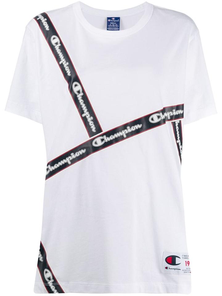 Champion Logo Tape T-shirt - White