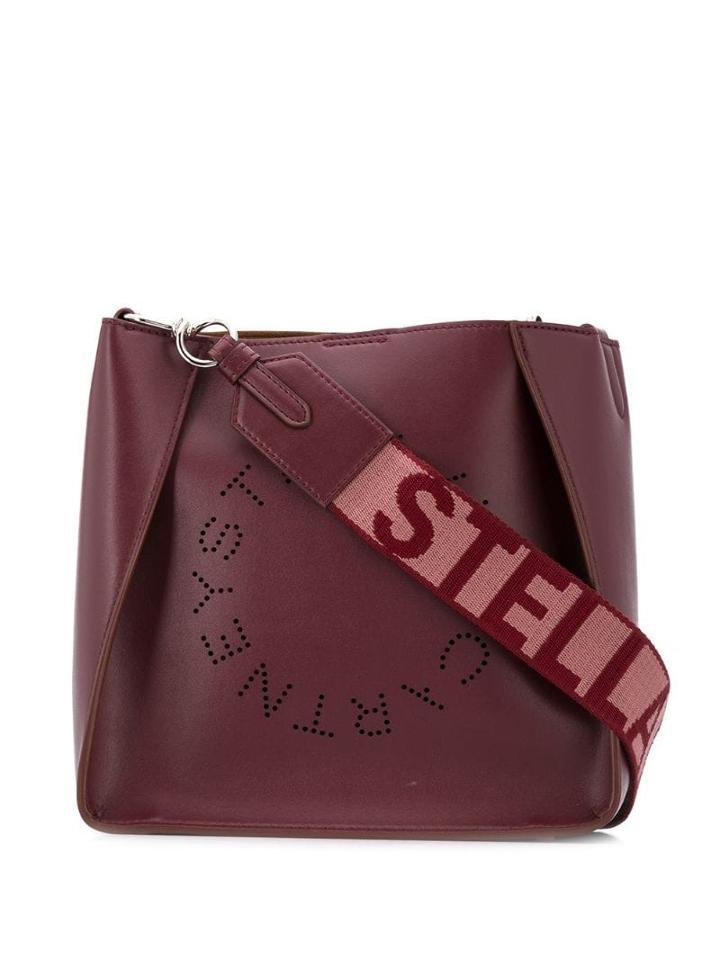 Stella Mccartney Perforated Logo Shoulder Bag - Red