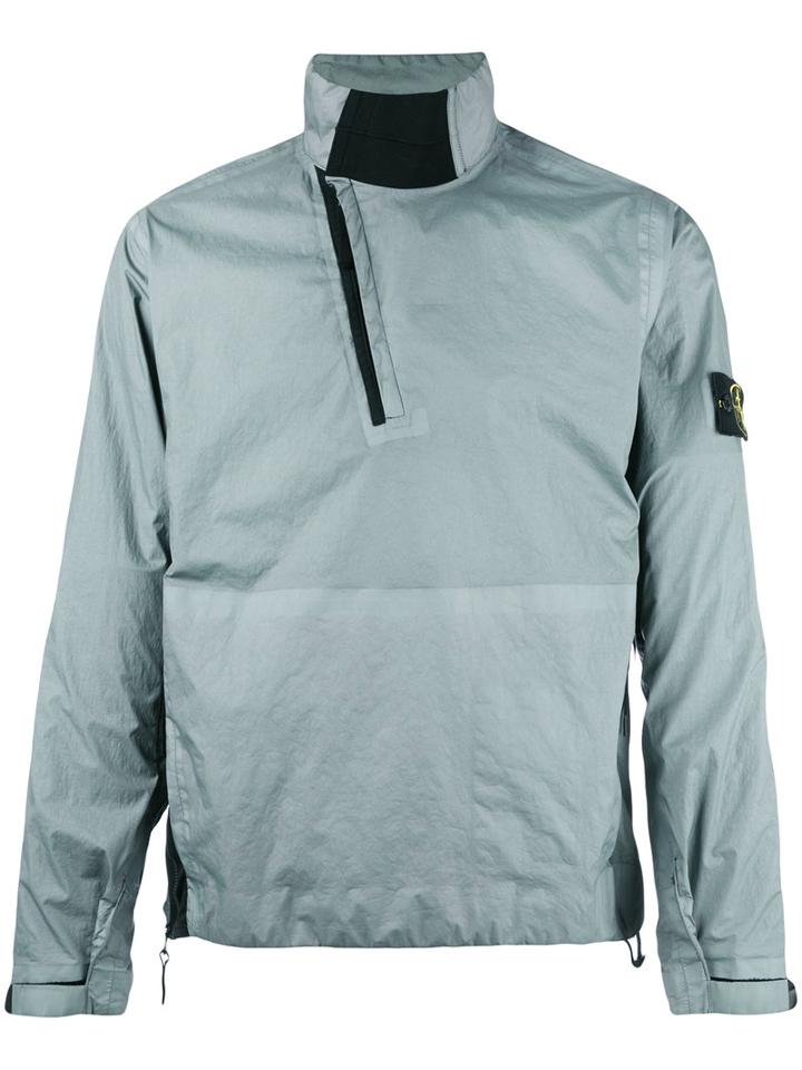 Stone Island - High Neck Lightweight Jacket - Men - Polyamide/polyurethane Resin - M, Green, Polyamide/polyurethane Resin