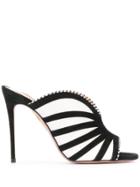 Aquazzura Strappy Detail Mules - Black