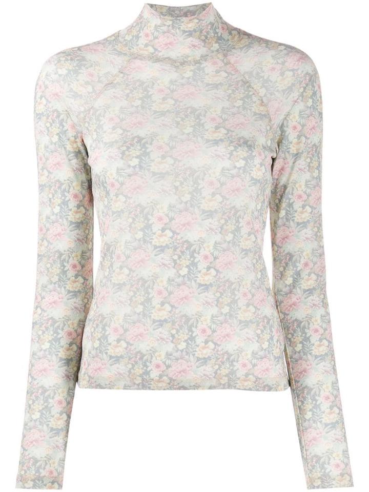 Nanushka Tapestry-print Turtleneck Top - Neutrals