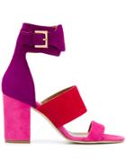 Paris Texas Colour-block Heel Sandals - Pink & Purple