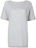 Salvatore Ferragamo - Oversized T-shirt - Women - Virgin Wool - S, Grey, Virgin Wool
