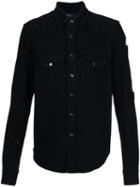 Amiri Distressed Denim Shirt, Men's, Size: Medium, Black, Cotton/spandex/elastane