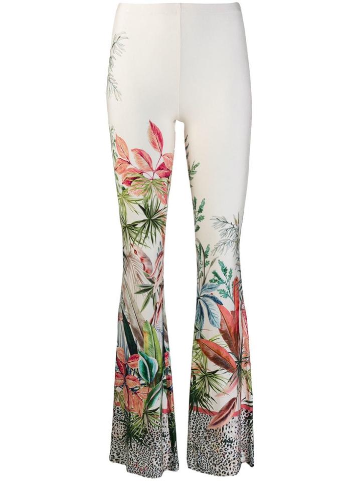 Black Coral Panter Printed Trousers - Neutrals