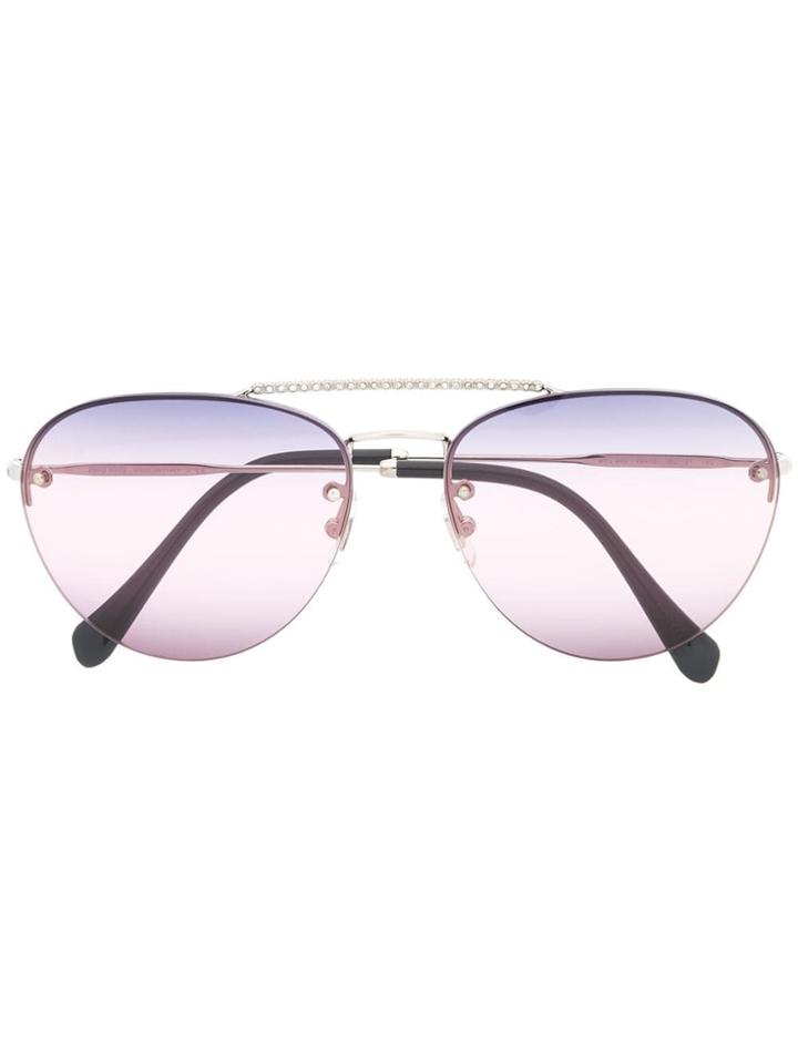 Miu Miu Eyewear Runaway Sunglasses - Silver
