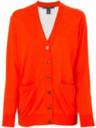 Marc By Marc Jacobs Panelled Button Cardigan, Women's, Size: Large, Yellow/orange, Merino