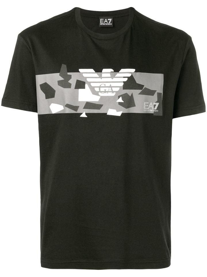 Ea7 Emporio Armani Graphic Logo Print T-shirt - Black