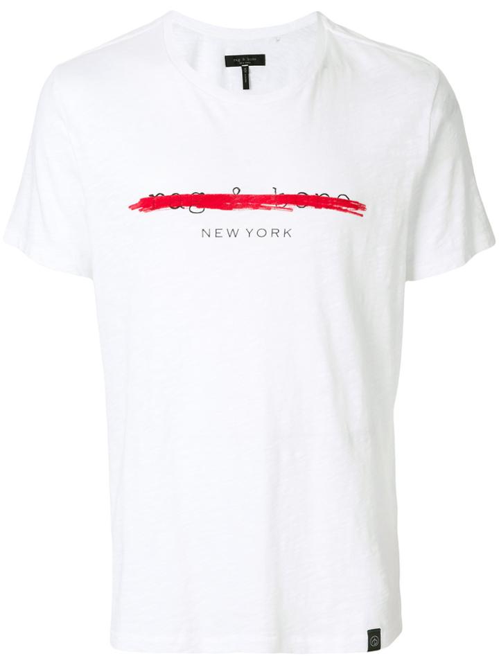 Rag & Bone Scribble Logo T-shirt - White