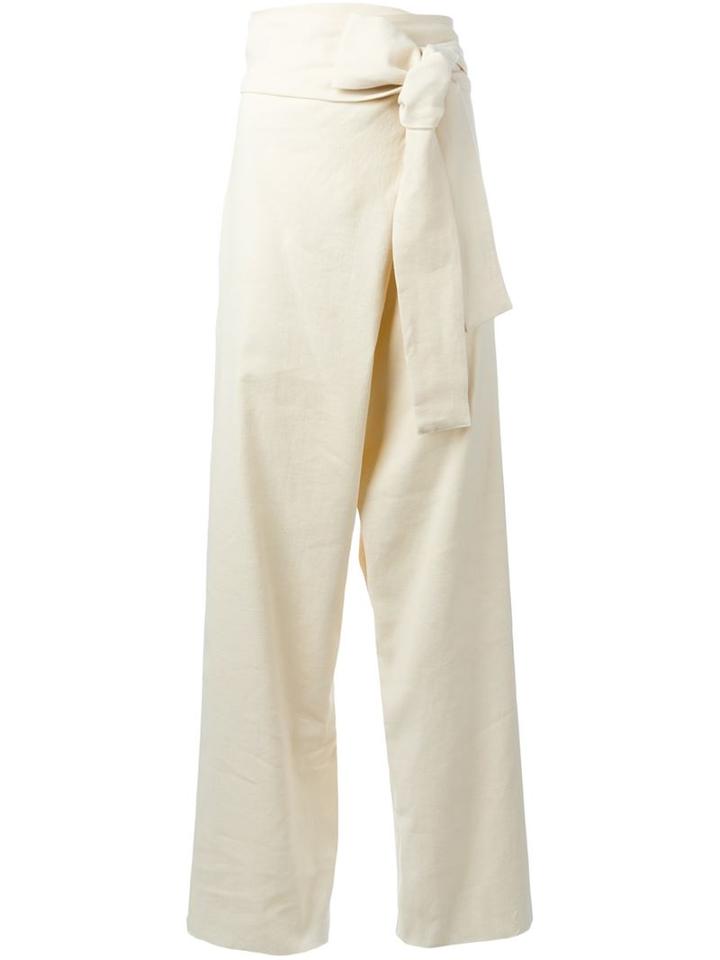 Erika Cavallini Asami Trousers, Women's, Size: S, Nude/neutrals, Cotton/linen/flax/spandex/elastane