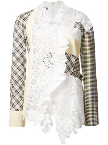 Les Animaux Patchwork Blouse - White