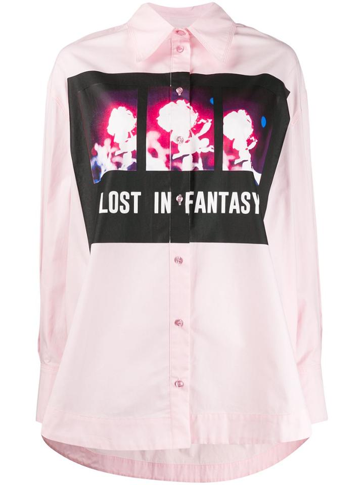 Brognano Boxy Fit Printed Shirt - Pink