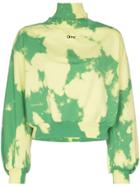 Off-white High-neck Cloud Print Sweater - Green