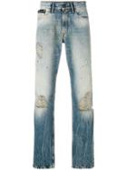 Ck Jeans Vintage Effect Straight Jeans - Blue
