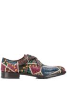 Etro Patchwork Monk Shoes - Brown