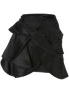J.w.anderson Layered Mini Skirt, Women's, Size: 10, Black, Silk/acetate
