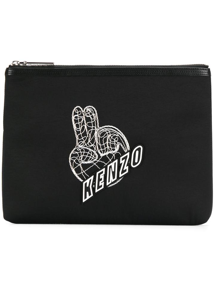 Kenzo Peace World Clutch - Black